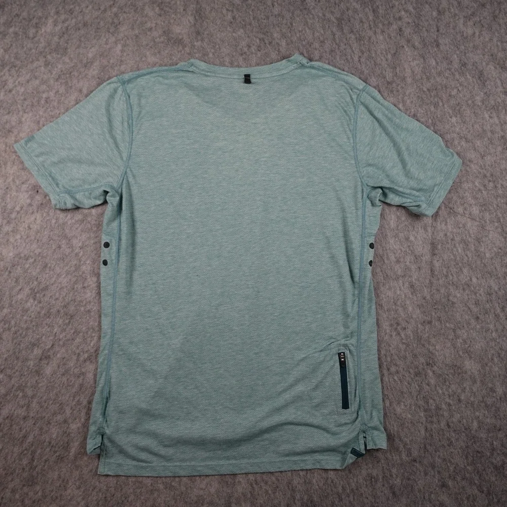 Nike Shirt Mens Medium Teal Dri Fit Touch Tailwind Running Shirt Zip Pocket